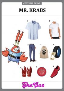 The Quick Way to DIY SpongeBob Mr. Krabs Costume | SheCos Blog