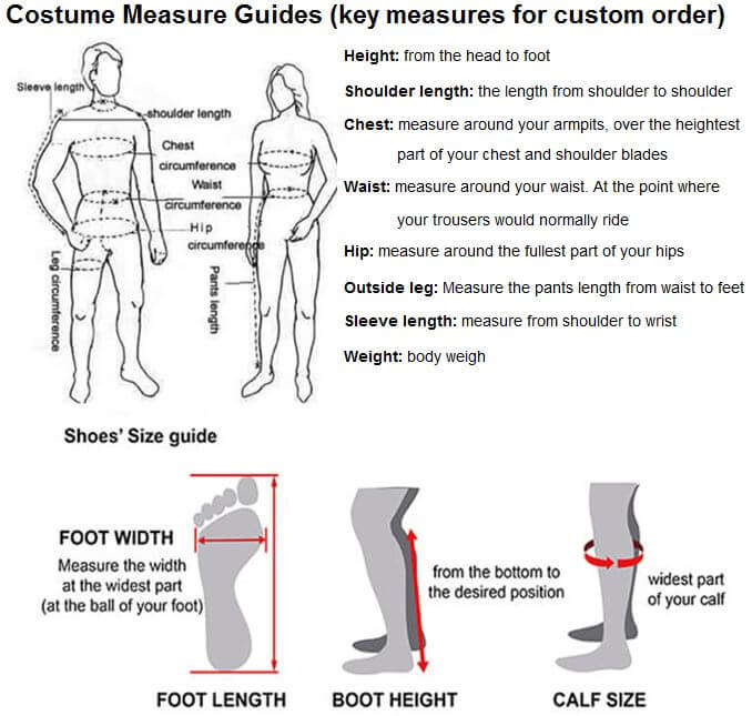 costume measurement guide
