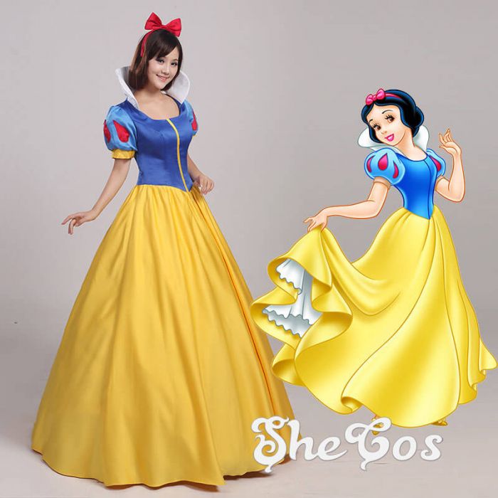 Women Halloween Cosplay Fancy Dress Princess Snow White Costume 1 day  shipping